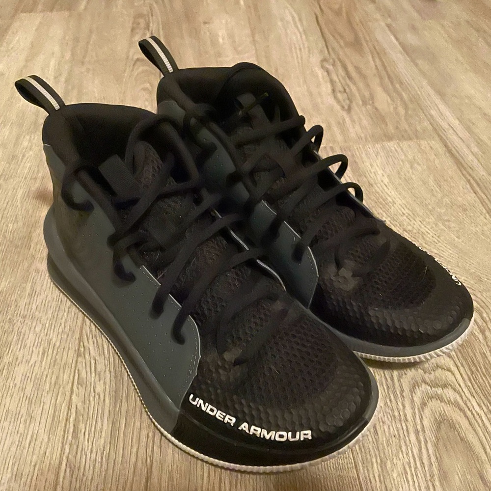 Under armor high tops.